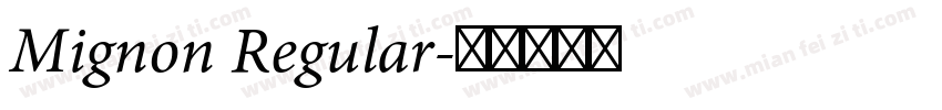 Mignon Regular字体转换